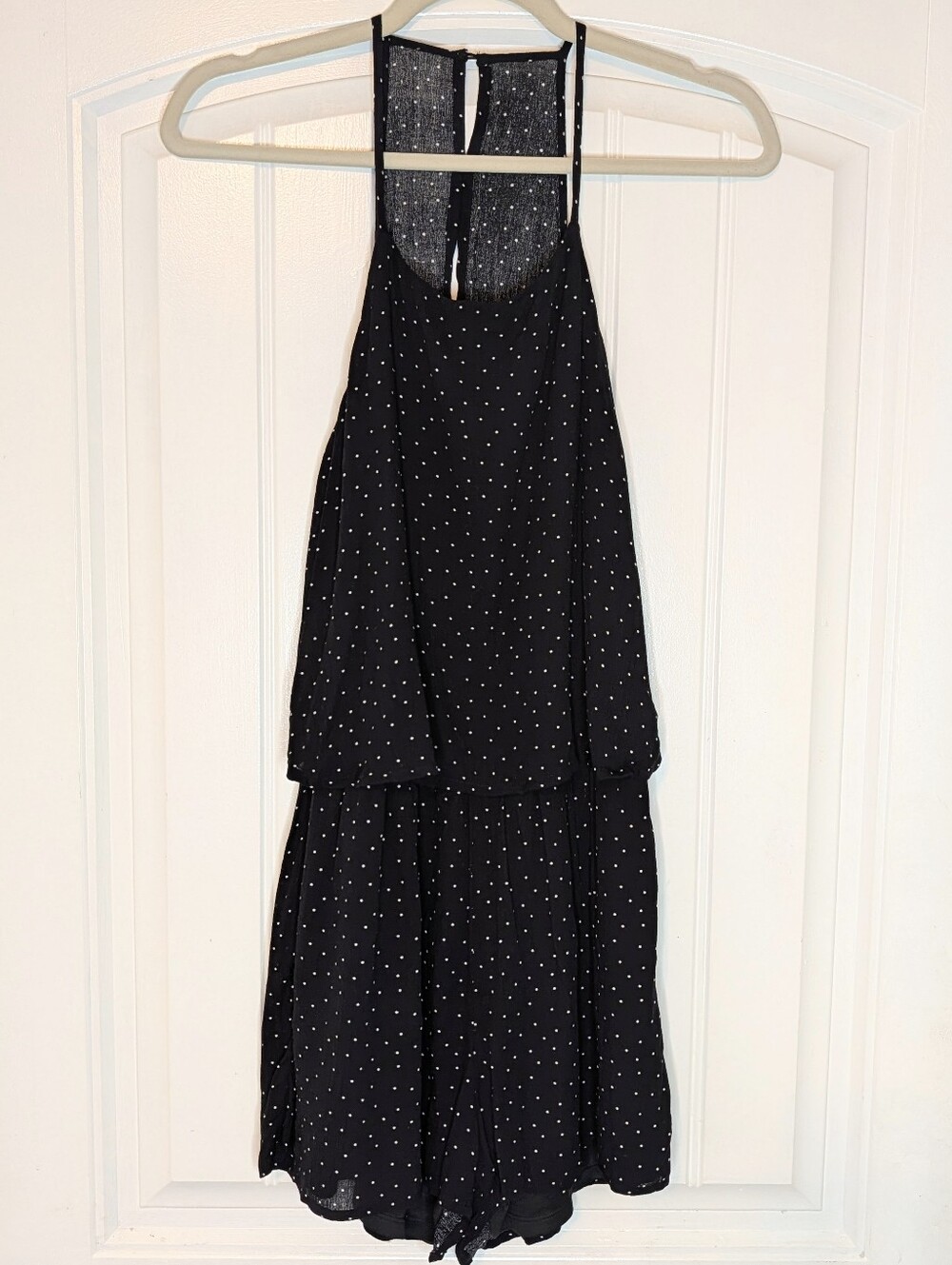 Hyfve Black Polka Dot Patterned Sleeveless Romper